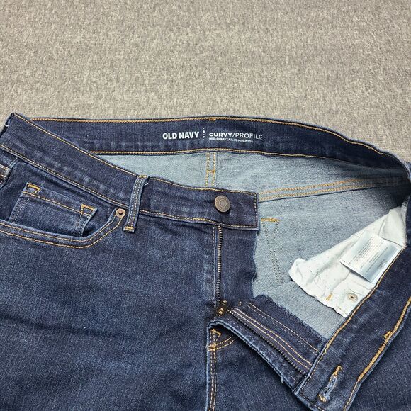 Old Navy Womens Jeans 12 Curve Profile Slim Straight Festival Beach Party Boho - Picture 4 of 9